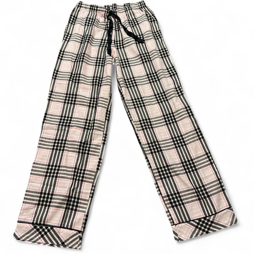 Victoria's Secret NWT Pretty Blossom Pink Plaid Pajama Set Size Medium Long - Picture 6 of 8